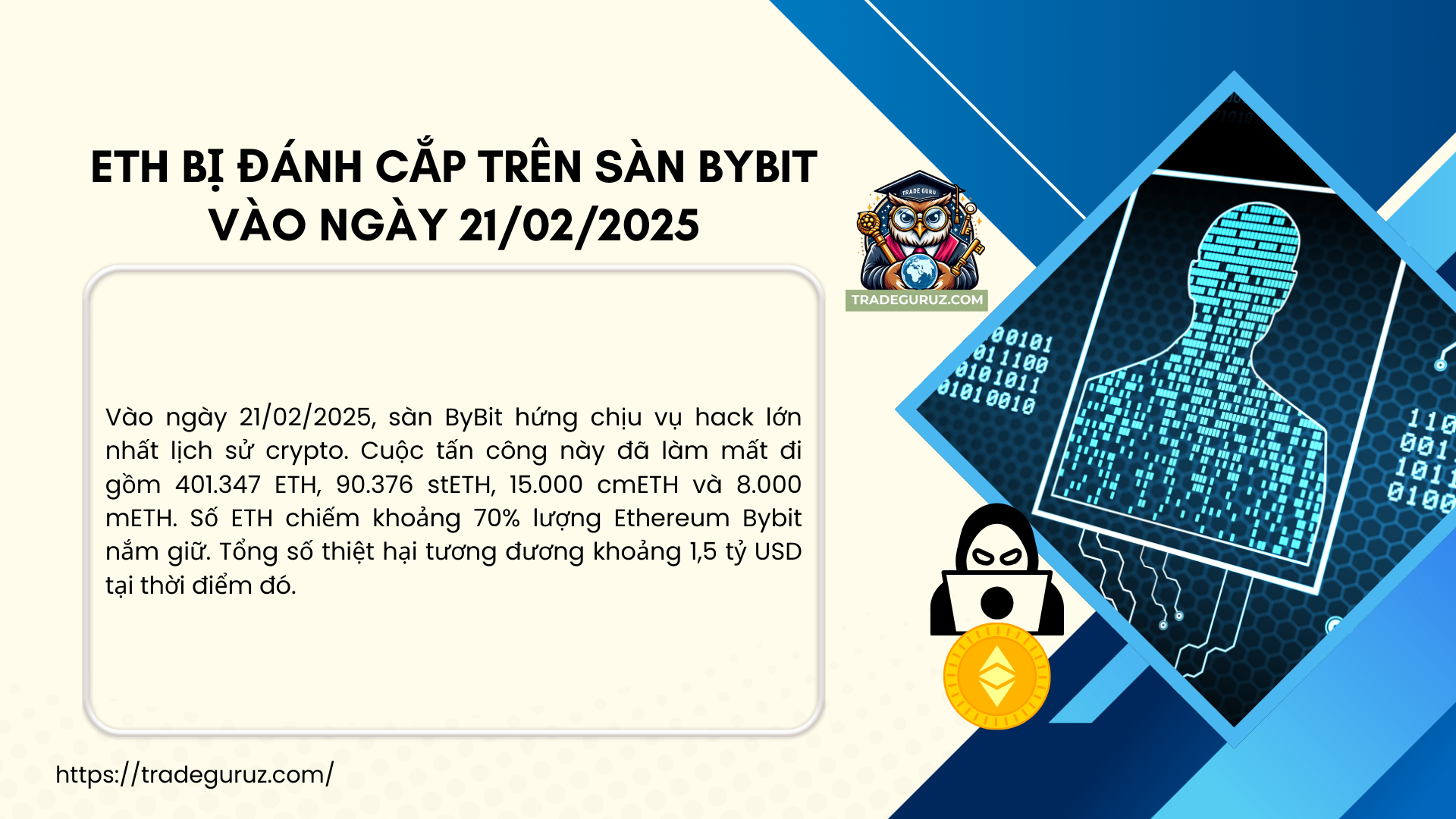 ETH bị đánh cắp trên sàn Bybit